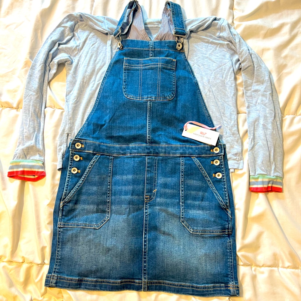 Vineyard Vines Girls Denim Coverall - size 16 (XL) NWT